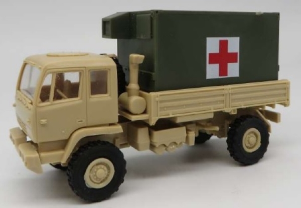 H0 mili USA LKW M1078 LMTV Desert+ S280 Red Cross, ezc..............................................