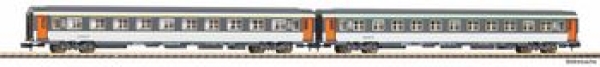 N F SNCF Abteilwagen Set 2x, Kl.1, Kl.2, 4A, Ep.IV/ V, L= 330mm, R= 192mm, etc.......................................................................