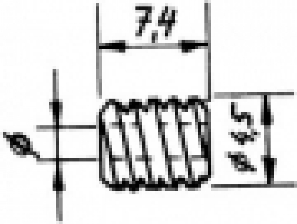 Ersatzteil Kunststoff- Schnecke,  Bohr.1,48mm,  Länge 5mm,