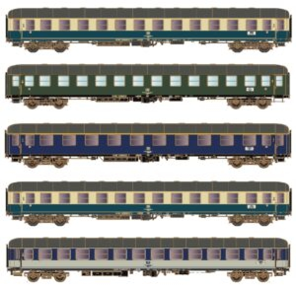 H0 D DB Reisezugwagen Set 5x, 4A, Ep.IVa, etc...........................................................................