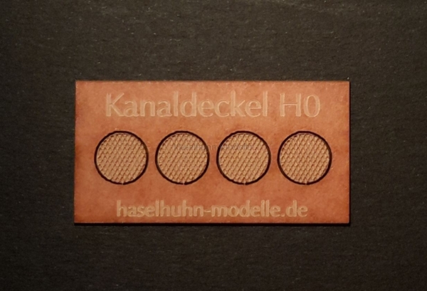 H0 Geländegestaltung BS Kanaldeckel rund, D= xx mm, etc................................................................