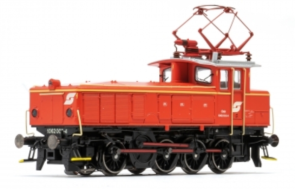 H0 A ÖBB Elektrolokomotive Rh 1062, 4A,  Ep.IV,  L= 126mm, R= 358mm, blutorange, etc...........