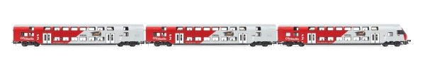 N A ÖBB Doppelstockwagen- Set, 3teilig, 4A, Ep.V, Wiesel, etc................................................................