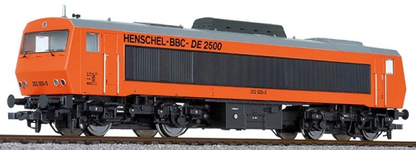 H0 D DB Diesellokomotive DE2500, 4A, Ep.IV, rotorange, NEM 660, Kurzkupplung, LED weiß/ rot, Schwungmasse, etc...........................................................