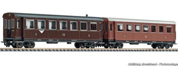 H0e A ÖBB Personenzug Set, B4ip/ s 30 + 31, 2x, 4A, Ep.III, braun, L=139mm,  R= 192mm, etc.....................